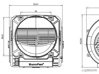 1000CFM çift giriş tüm plastik EC160 harici rotor santrifüj fan